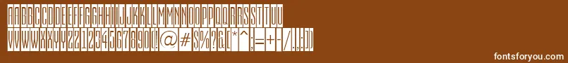 Шрифт EmpirialcmRegular – белые шрифты на коричневом фоне