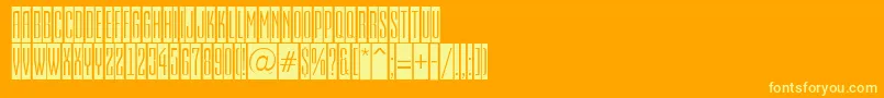 Шрифт EmpirialcmRegular – жёлтые шрифты на оранжевом фоне