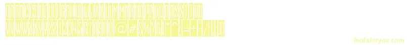 フォントEmpirialcmRegular – 白い背景に黄色の文字