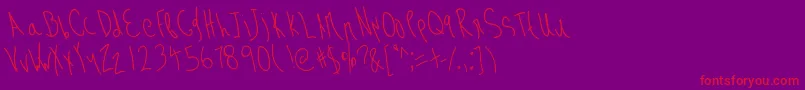 Winebytheglass Font – Red Fonts on Purple Background