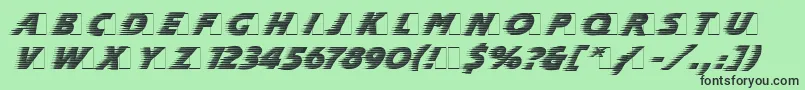 フォントSlipstreamLetPlain.1.0 – 緑の背景に黒い文字