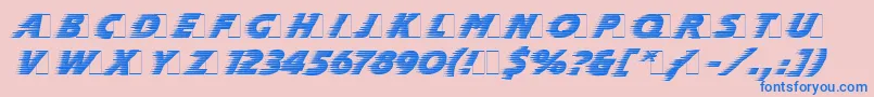 SlipstreamLetPlain.1.0-Schriftart – Blaue Schriften auf rosa Hintergrund