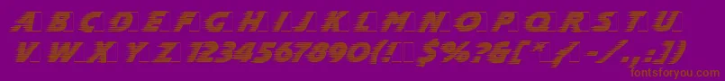 SlipstreamLetPlain.1.0 Font – Brown Fonts on Purple Background