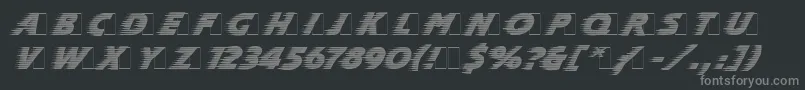Fonte SlipstreamLetPlain.1.0 – fontes cinzas em um fundo preto