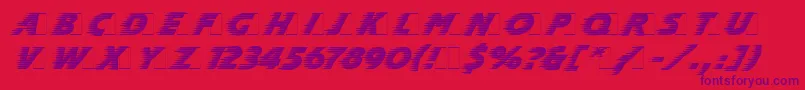 SlipstreamLetPlain.1.0 Font – Purple Fonts on Red Background