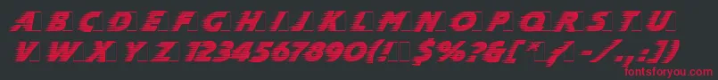 SlipstreamLetPlain.1.0 Font – Red Fonts on Black Background