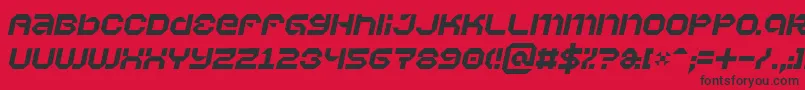 Vaporbi Font – Black Fonts on Red Background