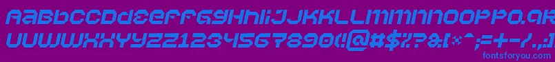 Vaporbi Font – Blue Fonts on Purple Background