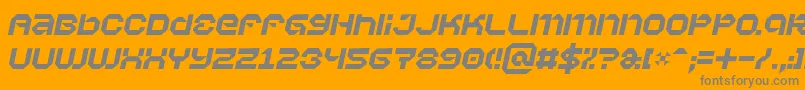 Vaporbi Font – Gray Fonts on Orange Background