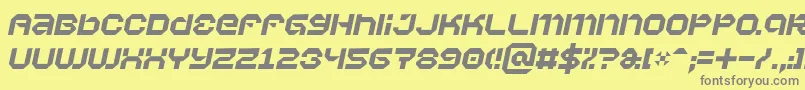 フォントVaporbi – 黄色の背景に灰色の文字