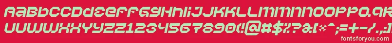 Vaporbi Font – Green Fonts on Red Background