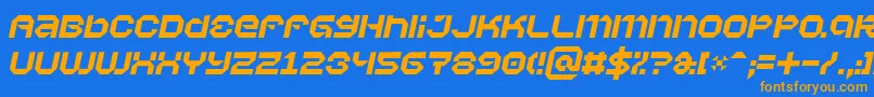 Vaporbi Font – Orange Fonts on Blue Background