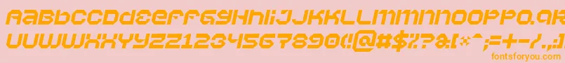 Vaporbi Font – Orange Fonts on Pink Background