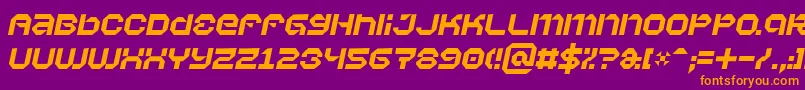 Vaporbi Font – Orange Fonts on Purple Background