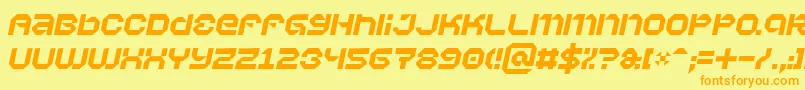 Vaporbi Font – Orange Fonts on Yellow Background