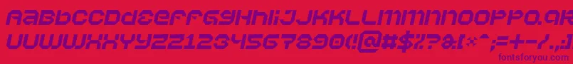 Vaporbi Font – Purple Fonts on Red Background