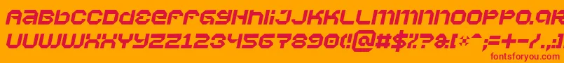 Vaporbi Font – Red Fonts on Orange Background