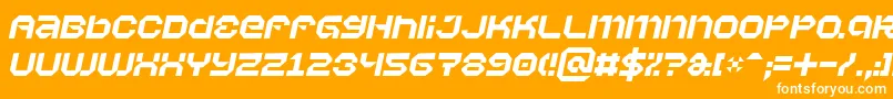 Vaporbi Font – White Fonts on Orange Background