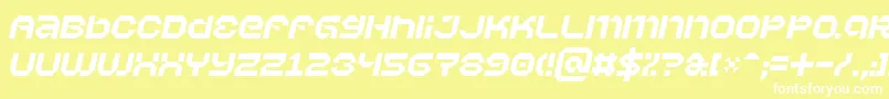 Vaporbi Font – White Fonts on Yellow Background