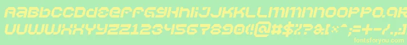 Vaporbi Font – Yellow Fonts on Green Background