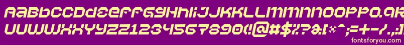 Vaporbi Font – Yellow Fonts on Purple Background