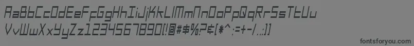 SfSquareHeadCondensedItalic Font – Black Fonts on Gray Background