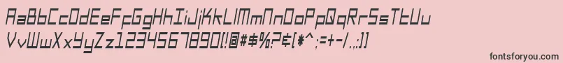 SfSquareHeadCondensedItalic Font – Black Fonts on Pink Background