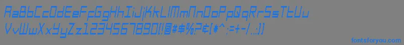 SfSquareHeadCondensedItalic Font – Blue Fonts on Gray Background