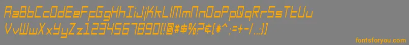 SfSquareHeadCondensedItalic Font – Orange Fonts on Gray Background
