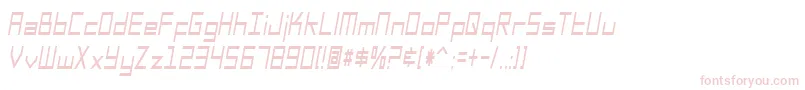 SfSquareHeadCondensedItalic Font – Pink Fonts on White Background
