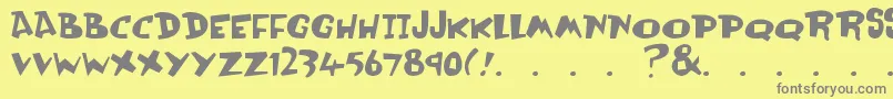 Ollicompolli Font – Gray Fonts on Yellow Background