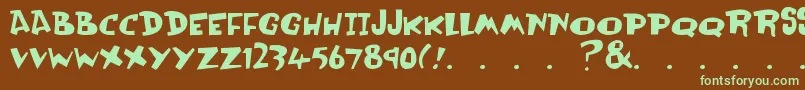 Ollicompolli Font – Green Fonts on Brown Background