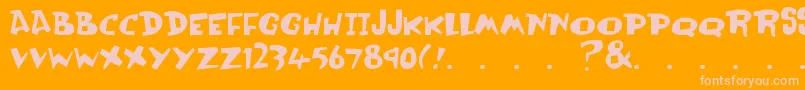 Ollicompolli Font – Pink Fonts on Orange Background