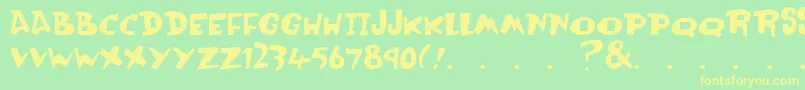 Ollicompolli Font – Yellow Fonts on Green Background