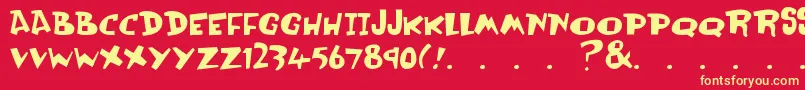 Ollicompolli Font – Yellow Fonts on Red Background