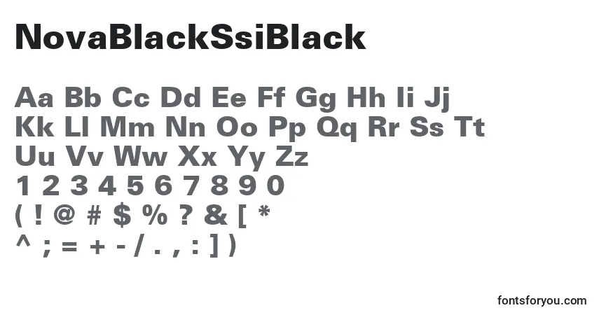 Schriftart NovaBlackSsiBlack – Alphabet, Zahlen, spezielle Symbole