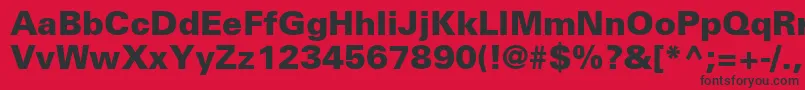 NovaBlackSsiBlack Font – Black Fonts on Red Background