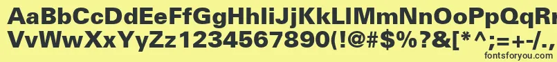 NovaBlackSsiBlack Font – Black Fonts on Yellow Background