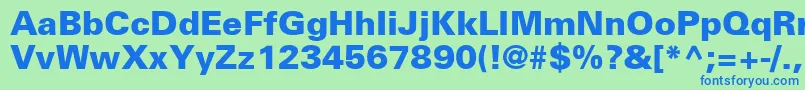 NovaBlackSsiBlack Font – Blue Fonts on Green Background