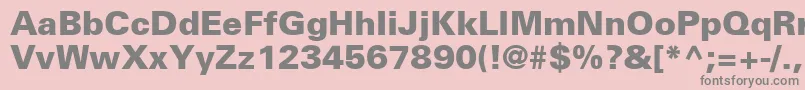 Fonte NovaBlackSsiBlack – fontes cinzas em um fundo rosa