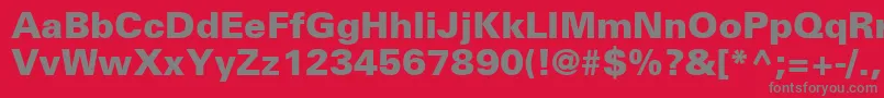 フォントNovaBlackSsiBlack – 赤い背景に灰色の文字