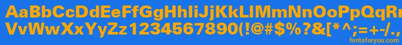 NovaBlackSsiBlack Font – Orange Fonts on Blue Background