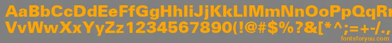 NovaBlackSsiBlack Font – Orange Fonts on Gray Background