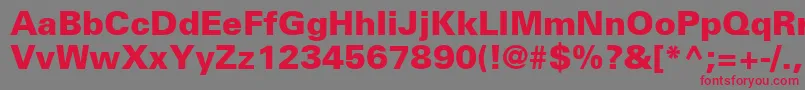 NovaBlackSsiBlack Font – Red Fonts on Gray Background