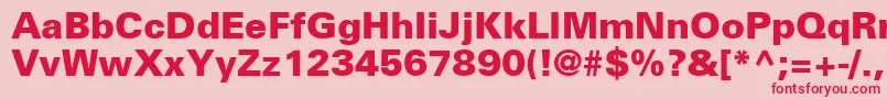 NovaBlackSsiBlack Font – Red Fonts on Pink Background