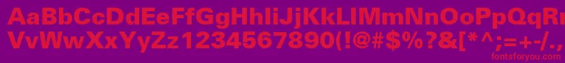 NovaBlackSsiBlack Font – Red Fonts on Purple Background