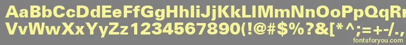 NovaBlackSsiBlack Font – Yellow Fonts on Gray Background