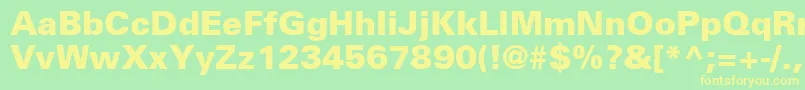 NovaBlackSsiBlack Font – Yellow Fonts on Green Background