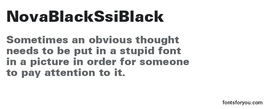 Überblick über die Schriftart NovaBlackSsiBlack