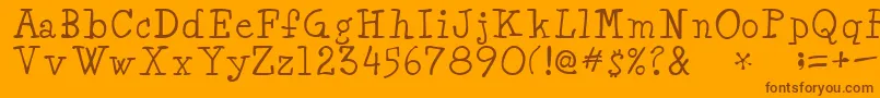 MinyaRegular Font – Brown Fonts on Orange Background